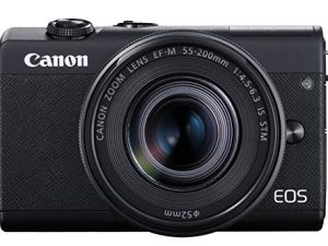 كاميرا Canon EOS M200 المدمجة الرقمية غير المزودة بمرآة مع عدسة EF-M 15-45mm ودعم عمودي 4K للفيديو ولوحة لمس 3.0 بوصة وشبكة Wi-Fi مدمجة وتقنية Bluetooth ، أسود