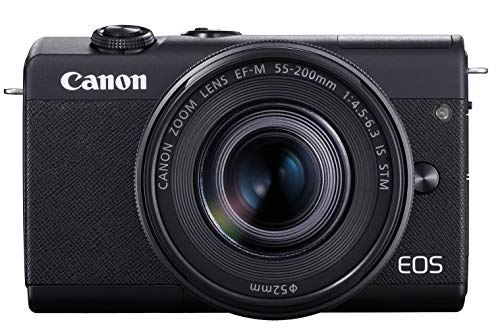 كاميرا Canon EOS M200 المدمجة الرقمية غير المزودة بمرآة مع عدسة EF-M 15-45mm ودعم عمودي 4K للفيديو ولوحة لمس 3.0 بوصة وشبكة Wi-Fi مدمجة وتقنية Bluetooth ، أسود كاميرا Canon EOS M200 المدمجة الرقمية غير المزودة بمرآة مع عدسة EF-M 15-45mm ودعم عمودي 4K للفيديو ولوحة لمس 3.0 بوصة وشبكة Wi-Fi مدمجة وتقنية Bluetooth ، أسود
