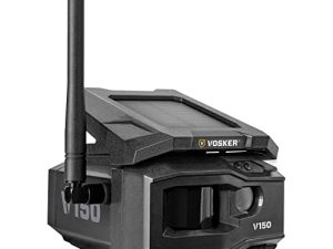 Vosker V150 تعمل بالطاقة الشمسية LTE Cellular Home Security كاميرا خارجية | كاميرا الرؤية الليلية اللاسلكية مع حساس الحركة المنشط | تلقي الصور على تطبيق هاتفك المحمول (V150)