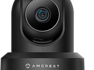 كاميرا Amcrest 4MP ProHD داخلية واي فاي ، كاميرا أمان IP مع تحريك / إمالة ، صوت ثنائي الاتجاه ، رؤية ليلية ، رؤية عن بعد ، 4 ميجابيكسل @ 30 إطارًا في الثانية ، عرض 90 درجة فوف ، IP4M-1041B (أسود)