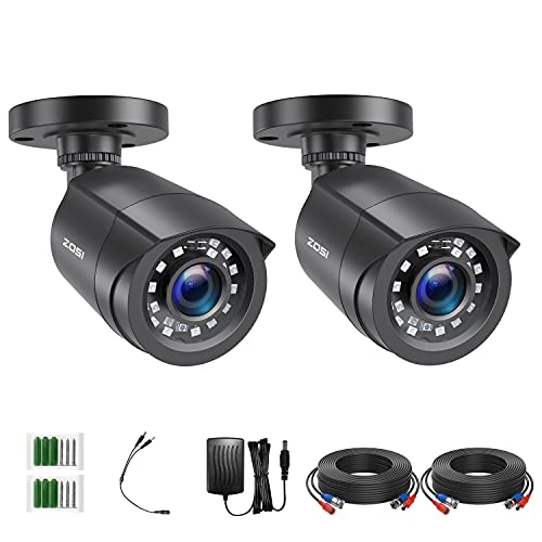 ZOSI 2 Pack 2MP 1080p HD-TVI Home Security Camera Outdoor داخلي 1920TVL ، 24 قطعة LEDs ، 80 قدم للرؤية الليلية ، زاوية رؤية 90 درجة ، كاميرا مراقبة مقاومة للعوامل الجوية CCTV Black Bullet (2AK-1062B-BS-US) ZOSI 2 Pack 2MP 1080p HD-TVI Home Security Camera Outdoor داخلي 1920TVL ، 24 قطعة LEDs ، 80 قدم للرؤية الليلية ، زاوية رؤية 90 درجة ، كاميرا مراقبة مقاومة للعوامل الجوية CCTV Black Bullet (2AK-1062B-BS-US)