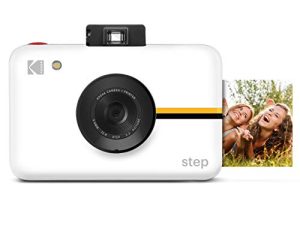 كاميرا Kodak Step كاميرا فورية مع مستشعر صور 10 ميجابكسل ، تقنية ZINK Zero Ink ، محدد منظر كلاسيكي ، وضع السيلفي ، مؤقت تلقائي ، فلاش مدمج و 6 أوضاع للصورة | أبيض.