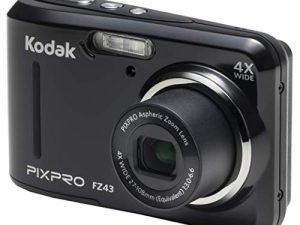 كاميرا كوداك PIXPRO Friendly Zoom FZ43-BK الرقمية بدقة 16 ميجابكسل مع زووم بصري 4X وشاشة إل سي دي 2.7 بوصة (أسود)