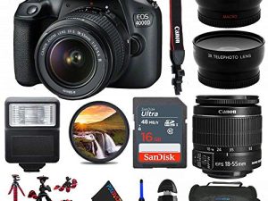 كاميرا EOS 4000D DSLR مع عدسة 18-55 مم f / 3.5-5.6 III - حزمة Pixi المتقدمة (الإصدار الدولي) (مجددة)