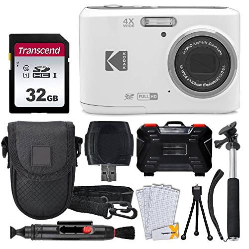كاميرا Kodak PIXPRO FZ45 الرقمية + بطاقة ذاكرة 32 جيجا بايت + حقيبة كاميرا بوينت آند شوت + حامل أحادي قابل للتمديد + قلم تنظيف العدسة + واقيات شاشة LCD + حامل ثلاثي القوائم - Ultimate Bundle (أبيض) كاميرا Kodak PIXPRO FZ45 الرقمية + بطاقة ذاكرة 32 جيجا بايت + حقيبة كاميرا بوينت آند شوت + حامل أحادي قابل للتمديد + قلم تنظيف العدسة + واقيات شاشة LCD + حامل ثلاثي القوائم - Ultimate Bundle (أبيض)