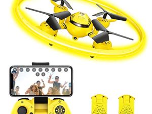 طائرة بدون طيار HASAKEE Q8 FPV مع كاميرا للأطفال البالغين ، طائرات بدون طيار RC للأطفال ، كوادكوبتر مع ضوء أصفر ، تثبيت الارتفاع ، مستشعر الجاذبية وجهاز التحكم عن بعد ، ألعاب هدايا للأطفال للأولاد والبنات