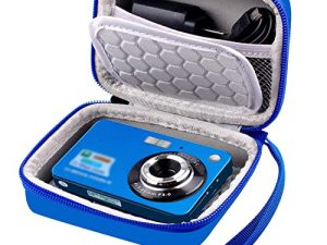 حقيبة حمل وحقيبة للكاميرا الرقمية ، AbergBest 21 ميجا بكسل 2.7 بوصة LCD قابلة لإعادة الشحن HD / Kodak Pixpro / Canon PowerShot ELPH 180/190 / كاميرات Sony DSCW800 / DSCW830 للسفر - أزرق