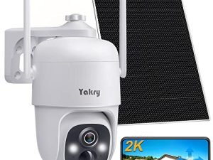 كاميرات مراقبة Yakry لاسلكية في الهواء الطلق واي فاي 5 واط تعمل بالطاقة الشمسية 2K 3MP كاميرا الأمن الشمسية مع 365 يومًا مستمر امدادات الطاقة C3