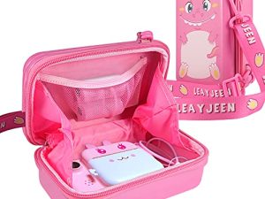 جراب كاميرا Leayjeen Kids متوافق مع Dragon Touch / MINIBEAR / VTech KidiZoom PrintCam والمزيد من كاميرا الطباعة الفورية للأطفال ، كاميرا رقمية للأطفال ، كاميرا فيديو للأطفال وملحقاتها (جراب فقط)