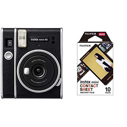 كاميرا Fujifilm Instax Mini 40 الفورية مع فيلم Fujifilm Instax Mini Contact Sheet - حزمة 10 تعرض (600022193) كاميرا Fujifilm Instax Mini 40 الفورية مع فيلم Fujifilm Instax Mini Contact Sheet - حزمة 10 تعرض (600022193)