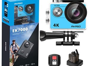 AKASO EK7000 4K30FPS Action Camera Ultra HD كاميرا تحت الماء 170 درجة زاوية واسعة 98FT كاميرا مقاومة للماء أزرق