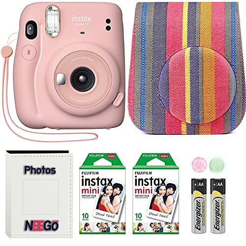كاميرا Fujifilm Instax Mini 11 مع حقيبة NeeGo وفيلم فوجي الفوري (20 ورقة) وألبوم صور NeeGo (وردي أحمر الخدود) كاميرا Fujifilm Instax Mini 11 مع حقيبة NeeGo وفيلم فوجي الفوري (20 ورقة) وألبوم صور NeeGo (وردي أحمر الخدود)